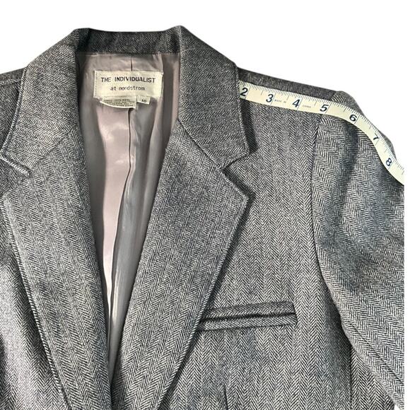 The Individualist at Nordstrom 100% Wool Size 10 Light Blue Blazer Work Wear - Picture 9 of 10